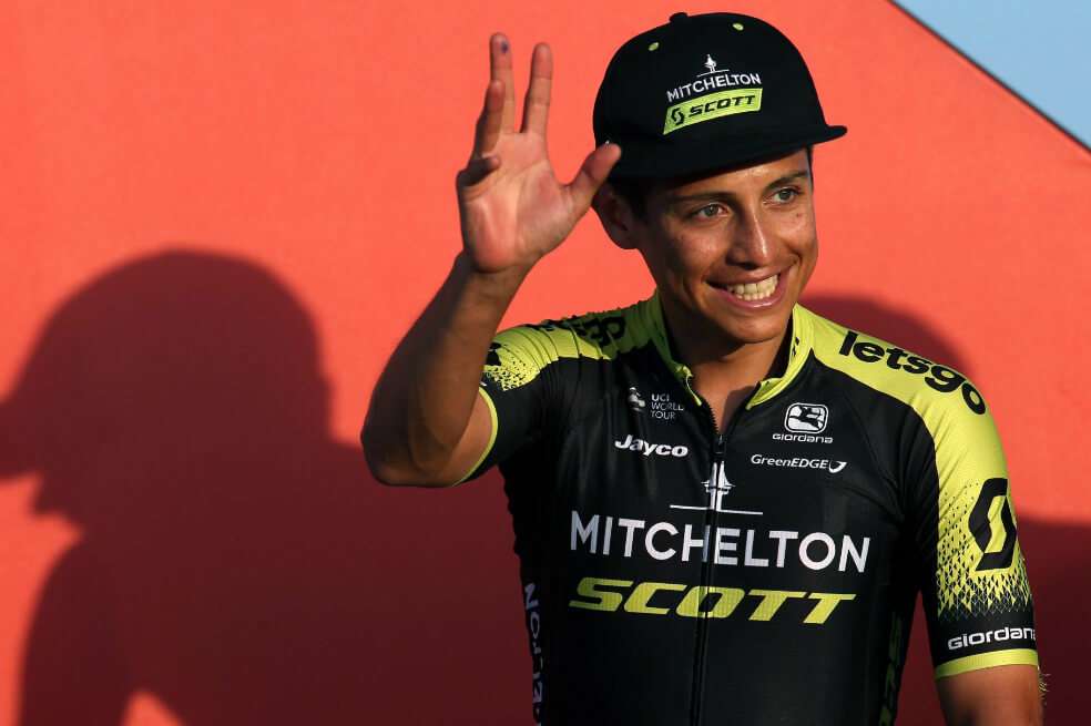 Esteban Chaves, uno de los 11 colombianos que estarán desde este sábado en la Vuelta a España. / EFE