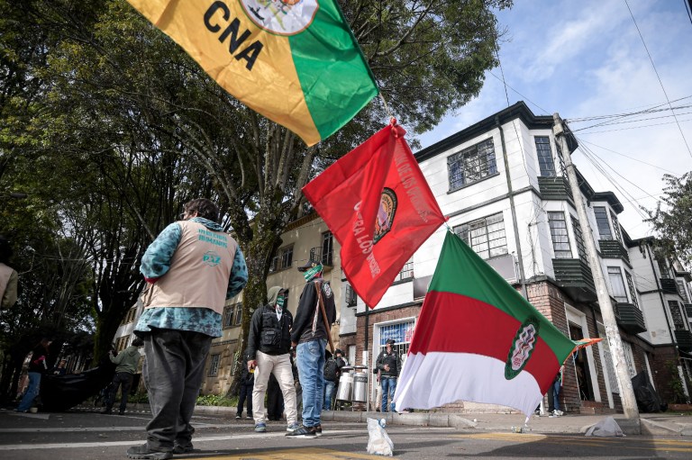 Indígenas y campesinos protestan en Nunciatura Apostólica en Bogotá, ¿qué exigen?