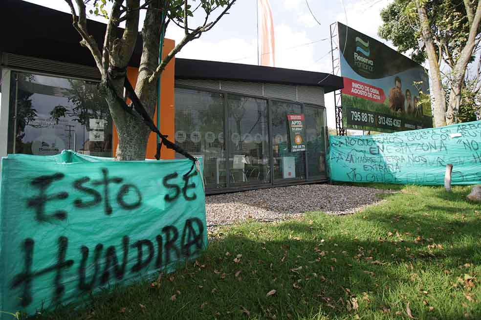 Fachada del lugar del proyecto urbanístico de apartamentos Reserva Fontanar, en el noroccidente de la capital. / Semana