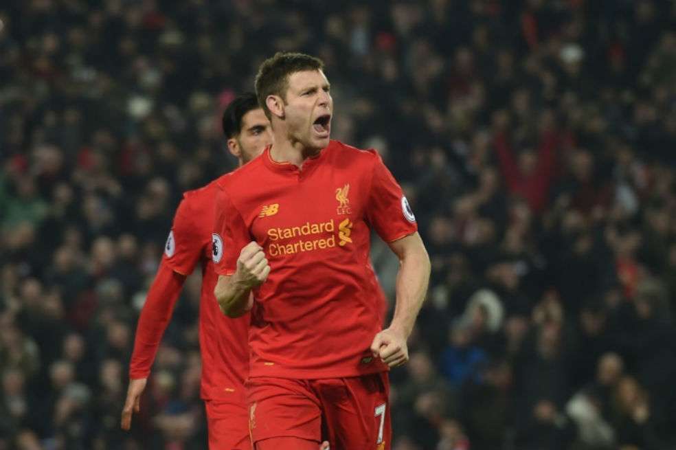 James Milner, jugador del Liverpool. / AFP