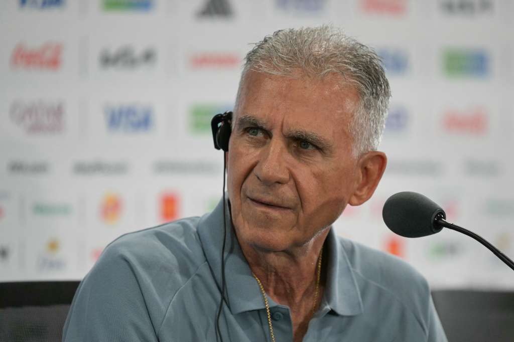 Carlos Queiroz, DT de Ghana, antes del partido contra Colombia.