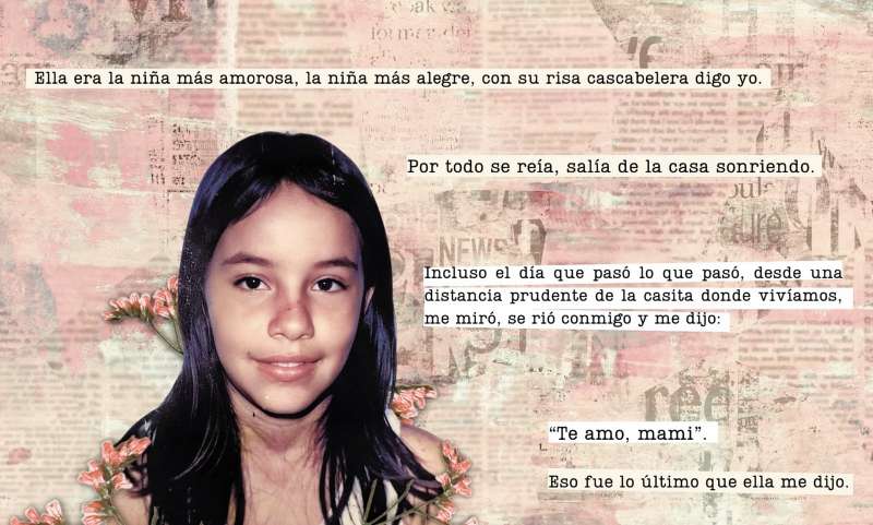 Así recuerda Gloria López a su hija Erika Viviana Castañeda, víctima de una ejecución extrajudicial por el Ejército cuando tenía 13 años.