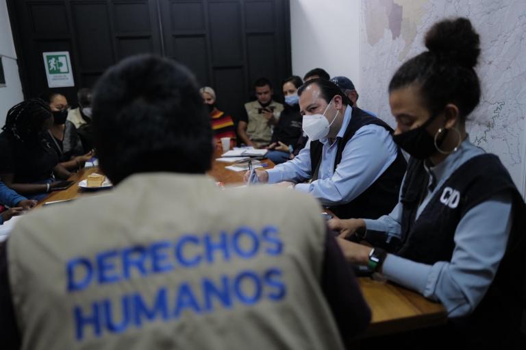 La CIDH se reunió con más de 95 representantes de organizaciones estudiantiles, periodistas, afrodescendientes, minga indígena, mujeres, y víctimas de derechos humanos.