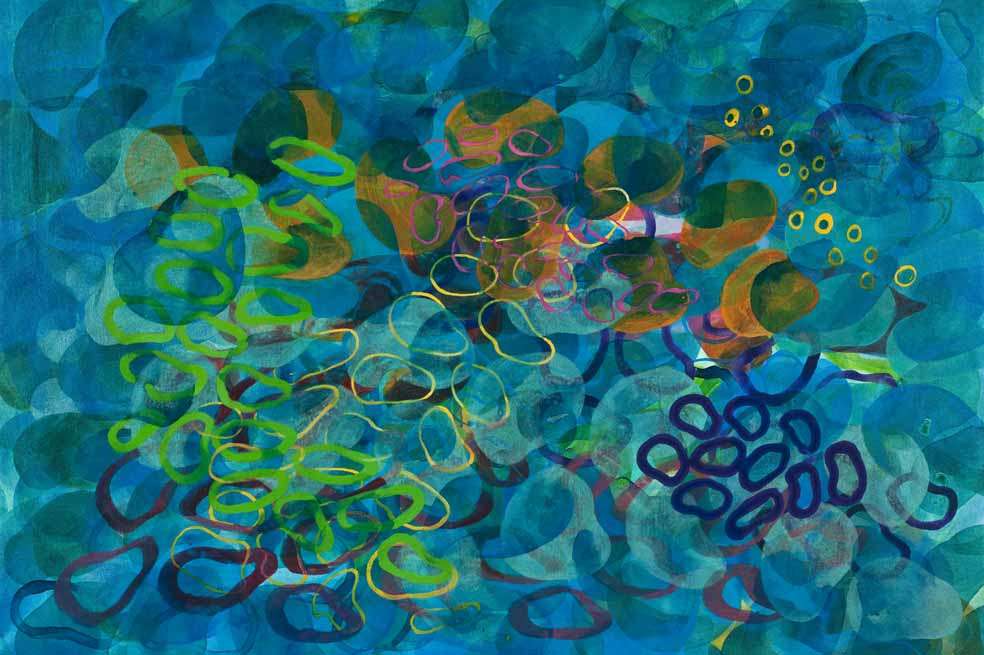 ‘Arrecife tropical 4’, de Gustavo Vejarano, es una de las obras de ‘Océanos y bosques’. / Cortesía – Casa Cano