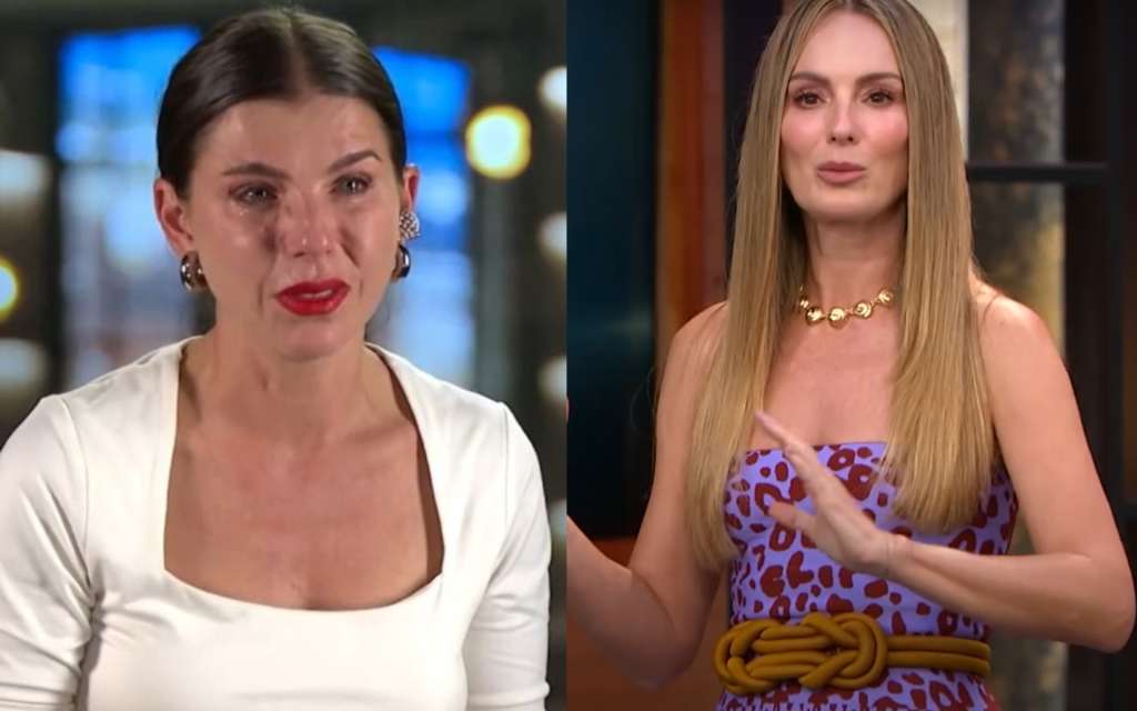 María Fernanda Yepes, llorando tras la pregunta que le hizo Claudia Bahamón en MasterChef Celebrity 2024