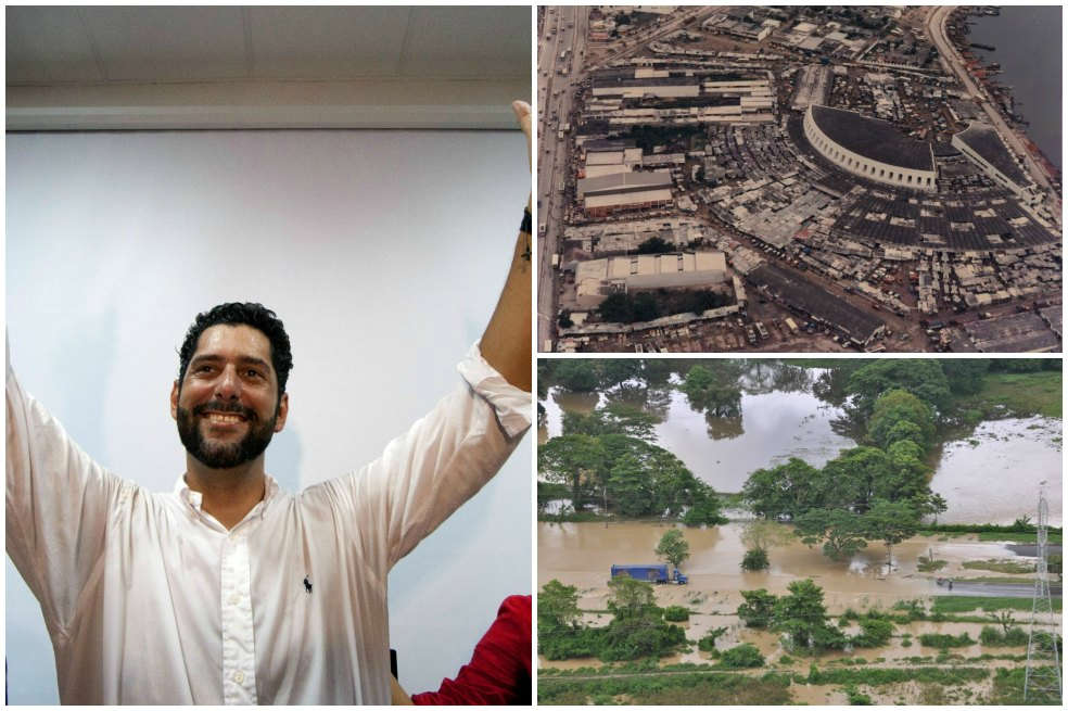 Dionisio Vélez, apoyado por el partido Liberal y el partido Verde, es el nuevo alcalde los cartageneros. / ‘El Universal’. Vista aérea del mercado de Bazurto. / José Enrique Rizo Pombo. Cartagena sufre por la falta de un plan maestro de drenajes pluviales. / Cortesía