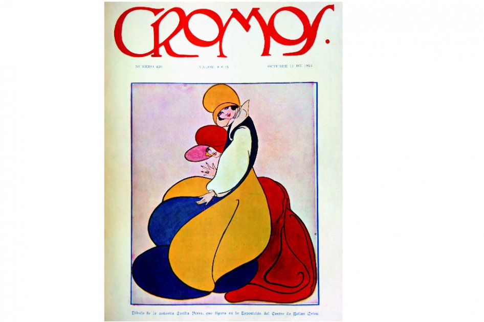 Dibujo de la artista Cecilia Pérez, 1924. Portada “Cromos”, Ed. 426, octubre 11 de 1924.