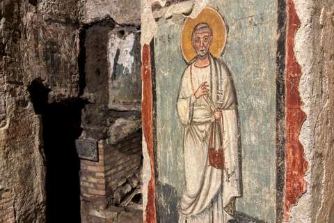 Catacumbas de Commodilla en Roma: limpieza láser revela murales de 1.600 años