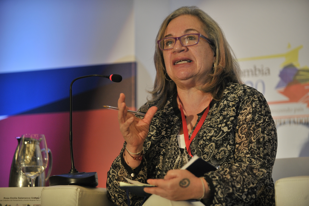 Rosa Emília Salamanca Gómez, vocera del Colectivo de Pensamiento y Acción Mujeres, Paz y Seguridad. / Óscar Pérez - El Espectador.