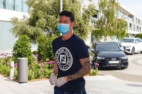 James Rodríguez y la plantilla de Real Madrid regresaron a Valdebebas