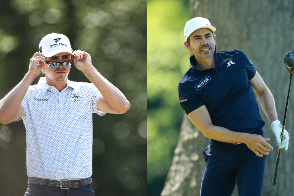 Los golfistas colombianos Camilo Villegas (der.) y Nicolás Echavarría estarán presentes en los Juegos Olímpicos de París 2024.