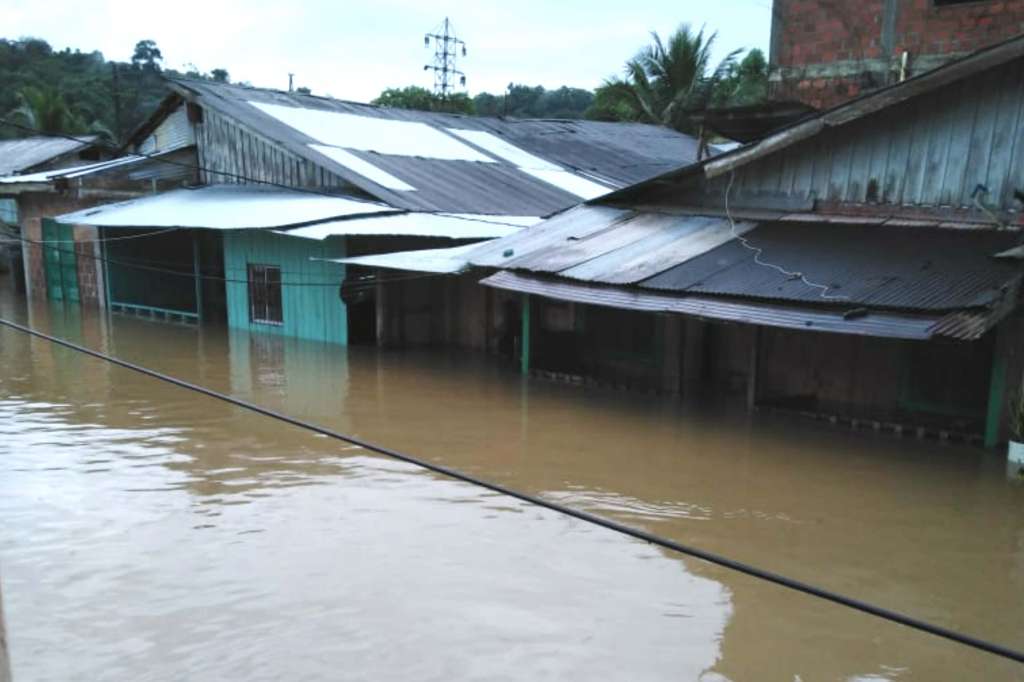 Las lluvias de la madrugada del sábado ocasionaron el desbordamiento de varios ríos en Chocó. / Cortesía