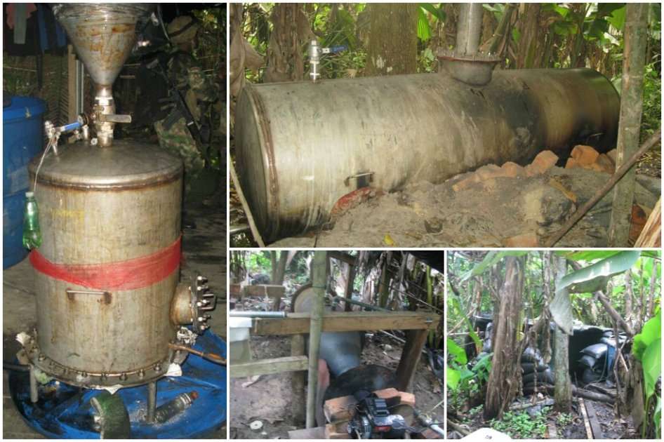 Imágenes del cristalizadero y su sofisticada operación. /Armada Nacional