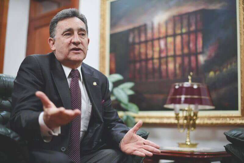 El magistrado Álvaro García, presidente de la Corte Suprema de Justicia. / Óscar Pérez - El Espectador.