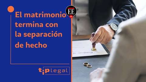 La sociedad conyugal muere con la separación de hecho de los esposos