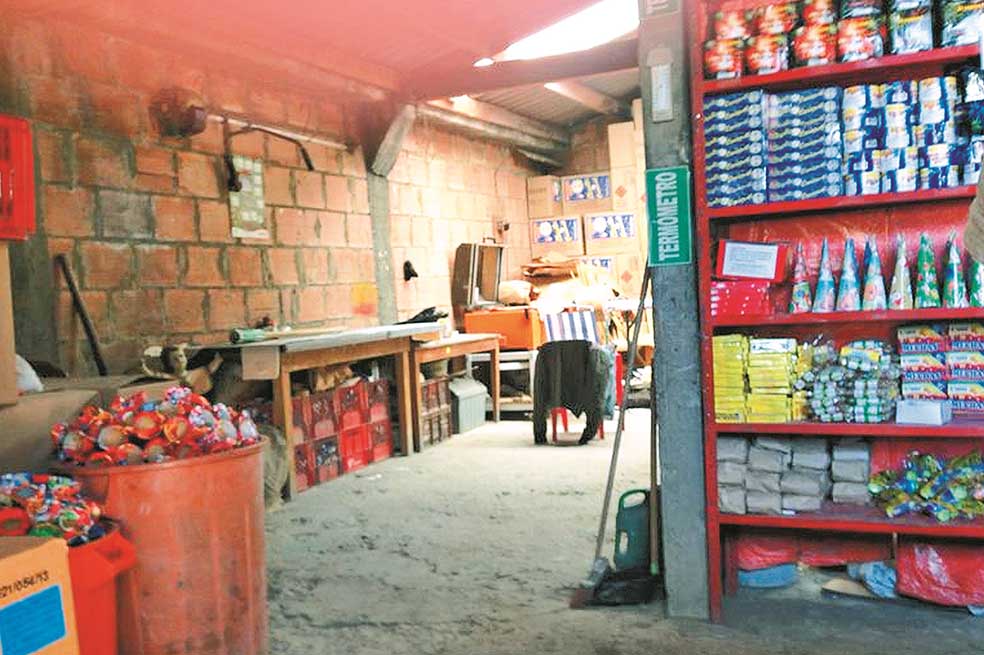 Tienda de comercialización de pólvora en el sector de El Altico, municipio de Soacha. / El Espectador