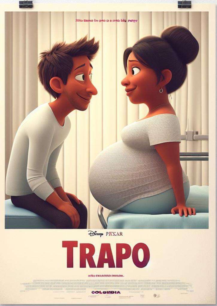 Imagen creada con inteligencia artificial que recrea la historia del Embarazo de trapo, en 1997.
