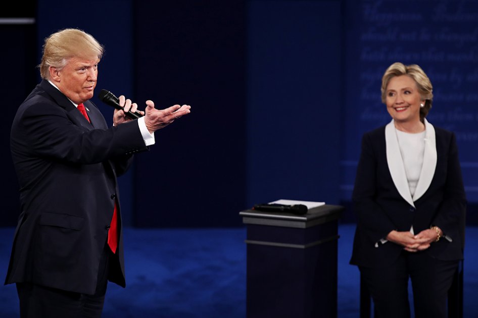 El candidato republicano a la Casa Blanca, Donald Trump, y su rival demócrata, Hillary Clinton. / AFP