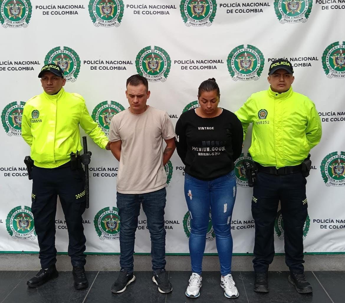 Juan Sebastián Álvarez Cruz y Julieth Zuluaga Aguirre, sindicados del homicidio de Édgar Páez.