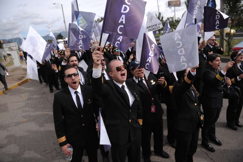 La huelga de pilotos de ACDAD inició en septiembre del año pasado y duró 51 días. / Mauricio Alvarado - El Espectador