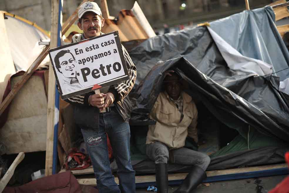 La “Aldea Bacatá” fue creada el día en que se conoció la destitución de Petro. / Óscar Pérez
