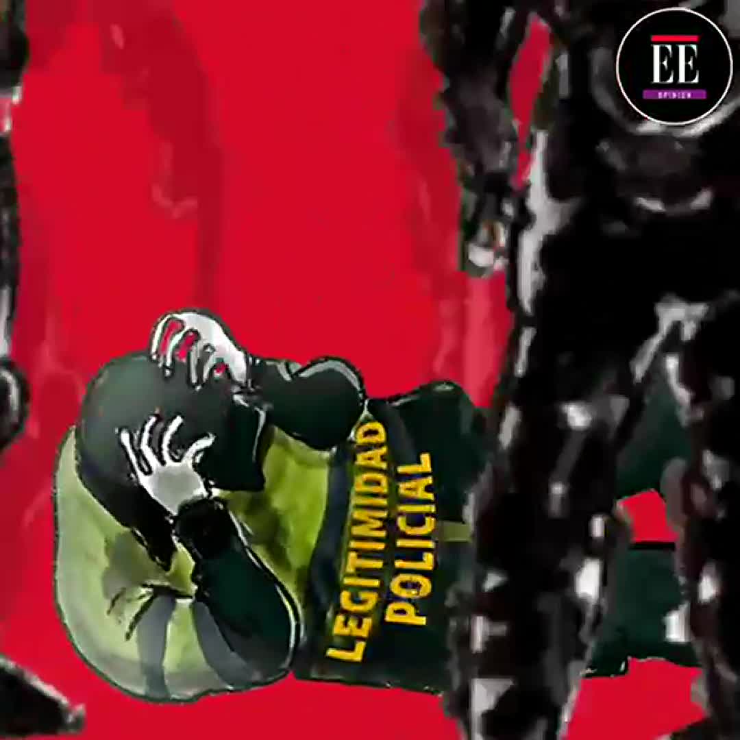 La pédida de confianza de la ciudadanía en la Policía en videocaricatura de Mheo