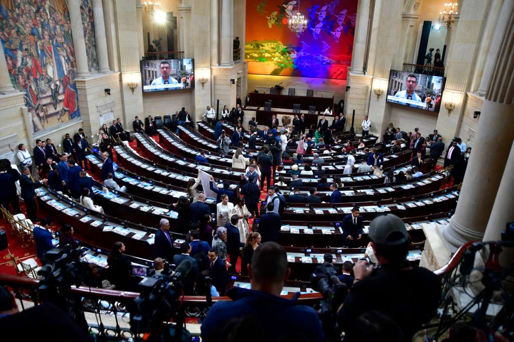 Congreso vacío previo a la instalación del congreso de la república para el periodo 2026 - 2030