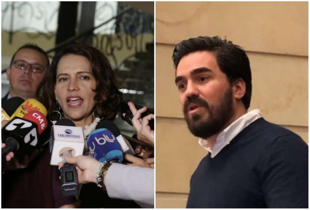 La ministra del Interior y el representante Gabriel Santos se enfrentaron por la ley de orden público. / Cortesía