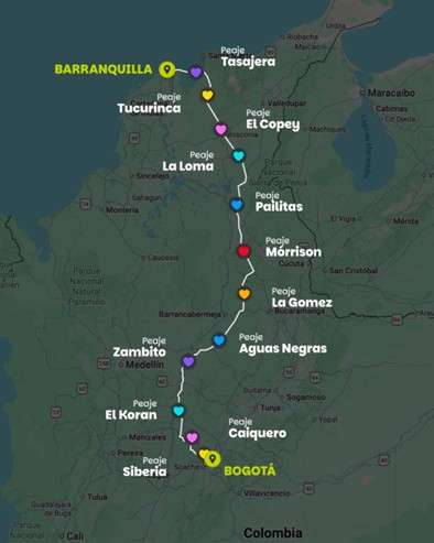 ¿Cuántos peajes hay para llegar al Carnaval de Barranquilla?
