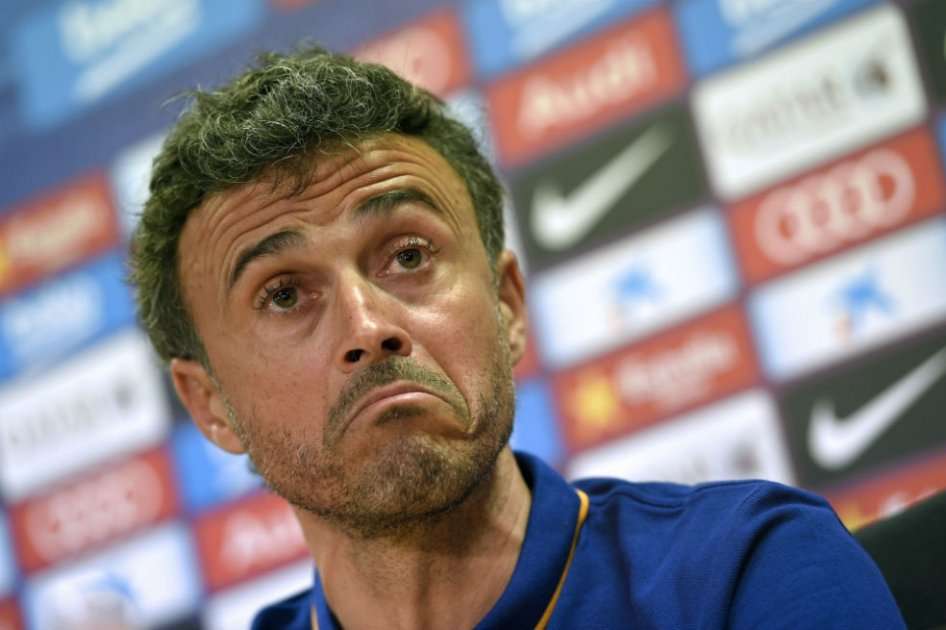 Luis Enrique durante la rueda de prensa previa al clásico. Foto: AFP