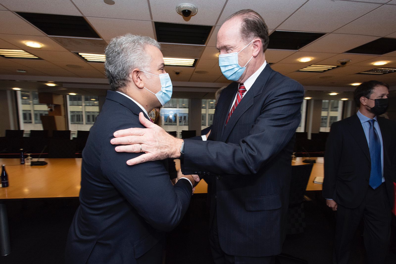 Iván Duque con el Presidente del Banco Mundial, David Malpass.