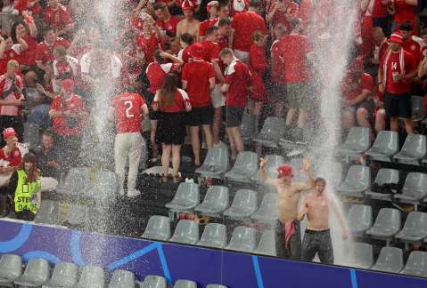 La lluvia interrumpió el Alemania vs. Dinamarca de la Eurocopa: video