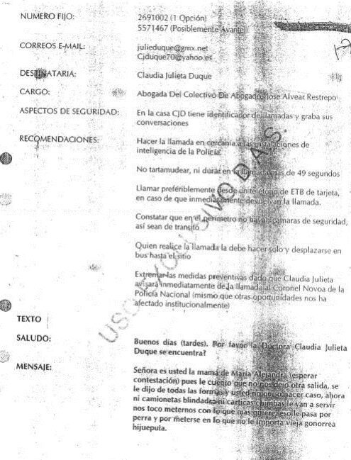 Archivo del DAS de 2004.