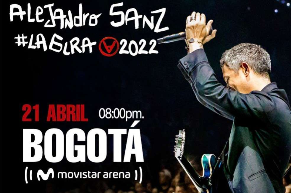 Alejandro Sanz vuelve a Colombia con tres fechas confirmadas.