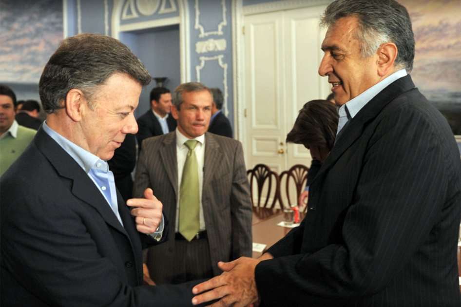 El presidente Santos y Luis Eduardo Garzón / Archivo