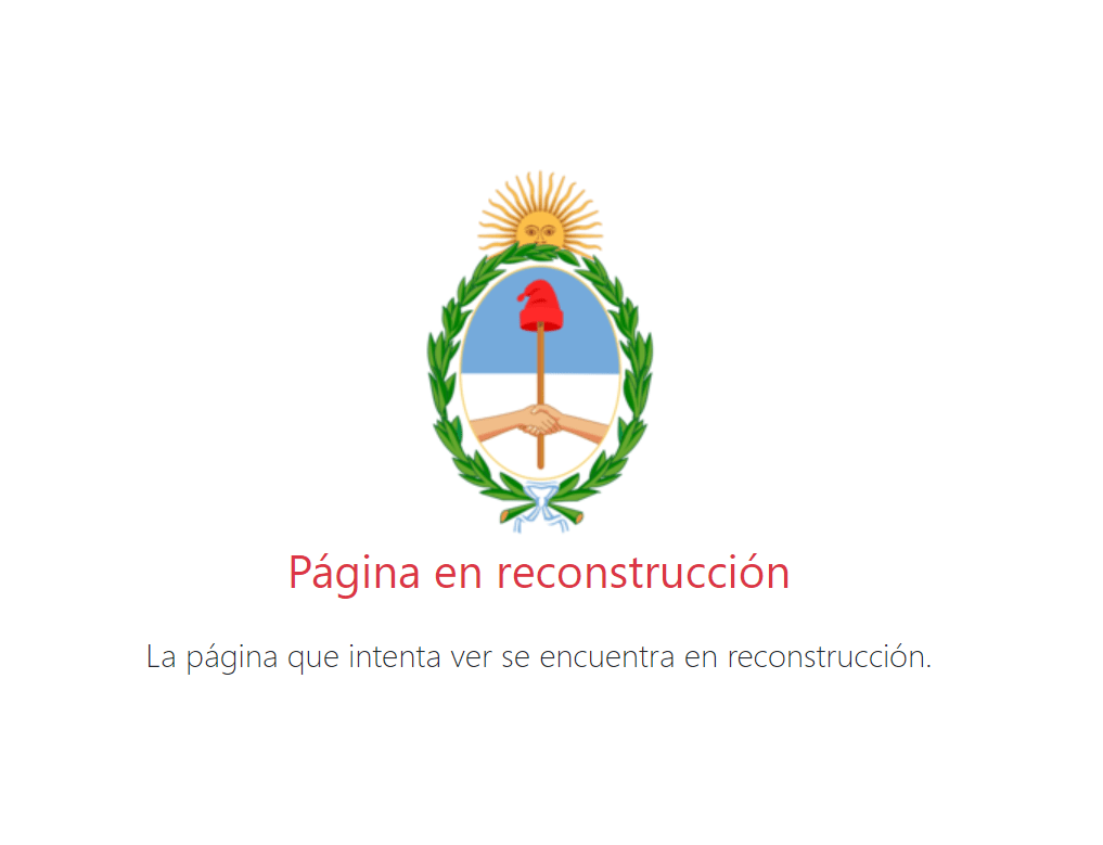 Desde la madrugada del lunes, al ingresar a la página web de Télam (https://www.telam.com.ar/), esto es lo que se ve.