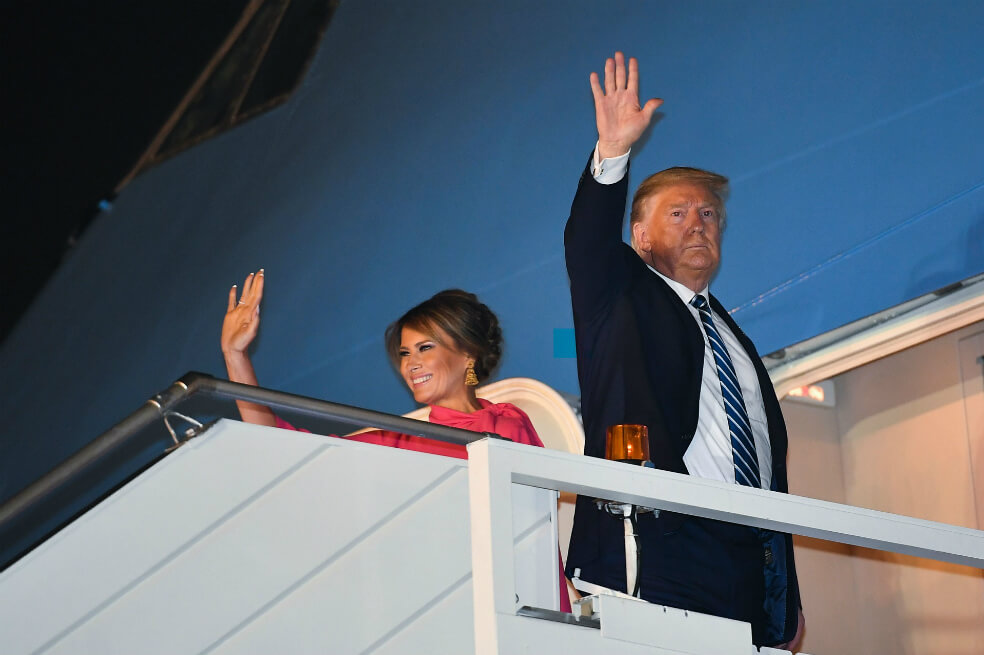 El presidente Donald Trump viajó esta semana a India, desde donde aseguró que la condena al productor de películas, Harvey Weinstein, fue una gran victoria para las mujeres. / AFP