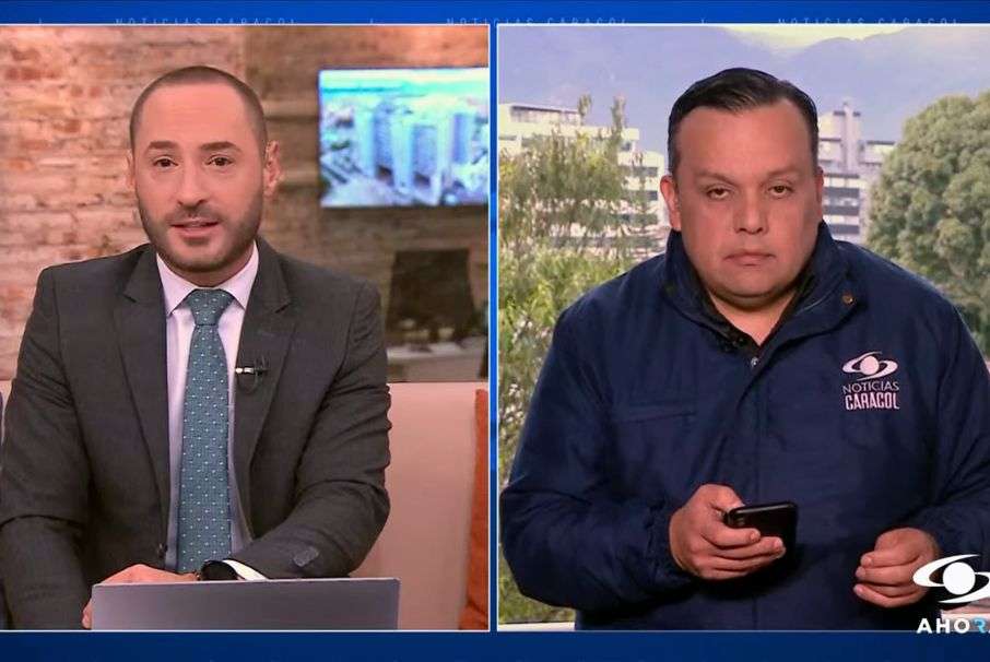 Una curiosa situación se presentó en una reciente emisión de Noticias Caracol y tuvo como protagonistas a Edwart Porras, Andrés Montoya y a Valentina Gallego.
