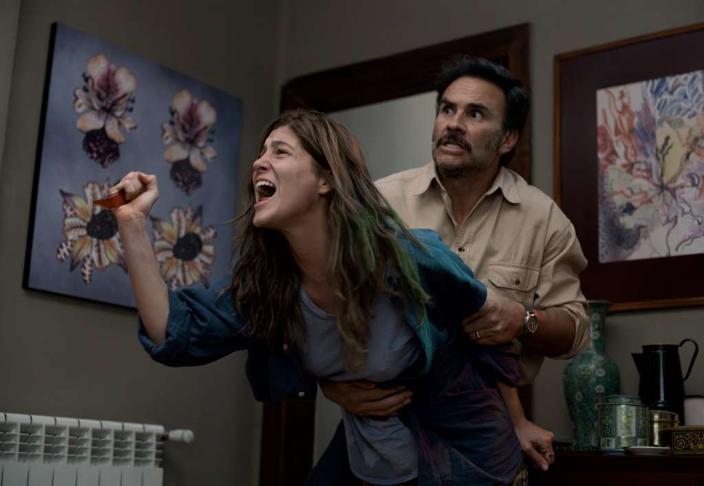 Estefanía Piñeres y Juan Pablo Raba intrepretan a Agustina y a Aguilar en la serie “Delirio”.