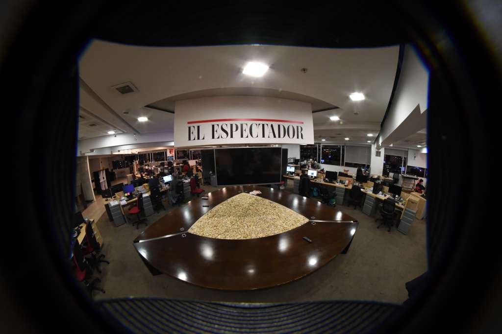 Sala de redacción del periódico El Espectador.