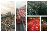 Imágenes del caótico trancón en la Autopista Norte de Bogotá