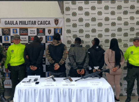 Capturan cinco personas en Popayán por robo de vehículos en la vía Panamericana