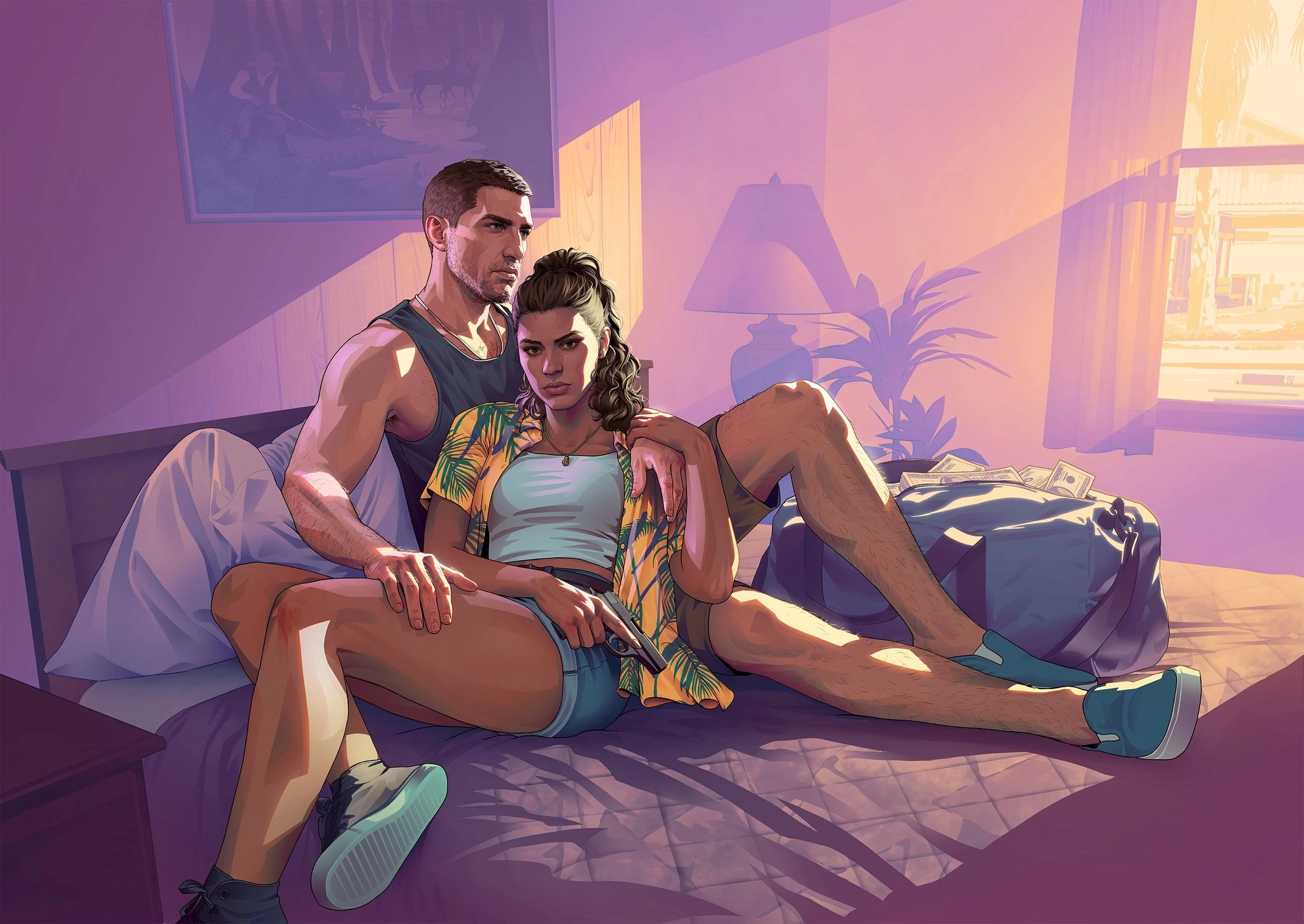 Jason y Lucia, los dos protagonistas de GTA VI.