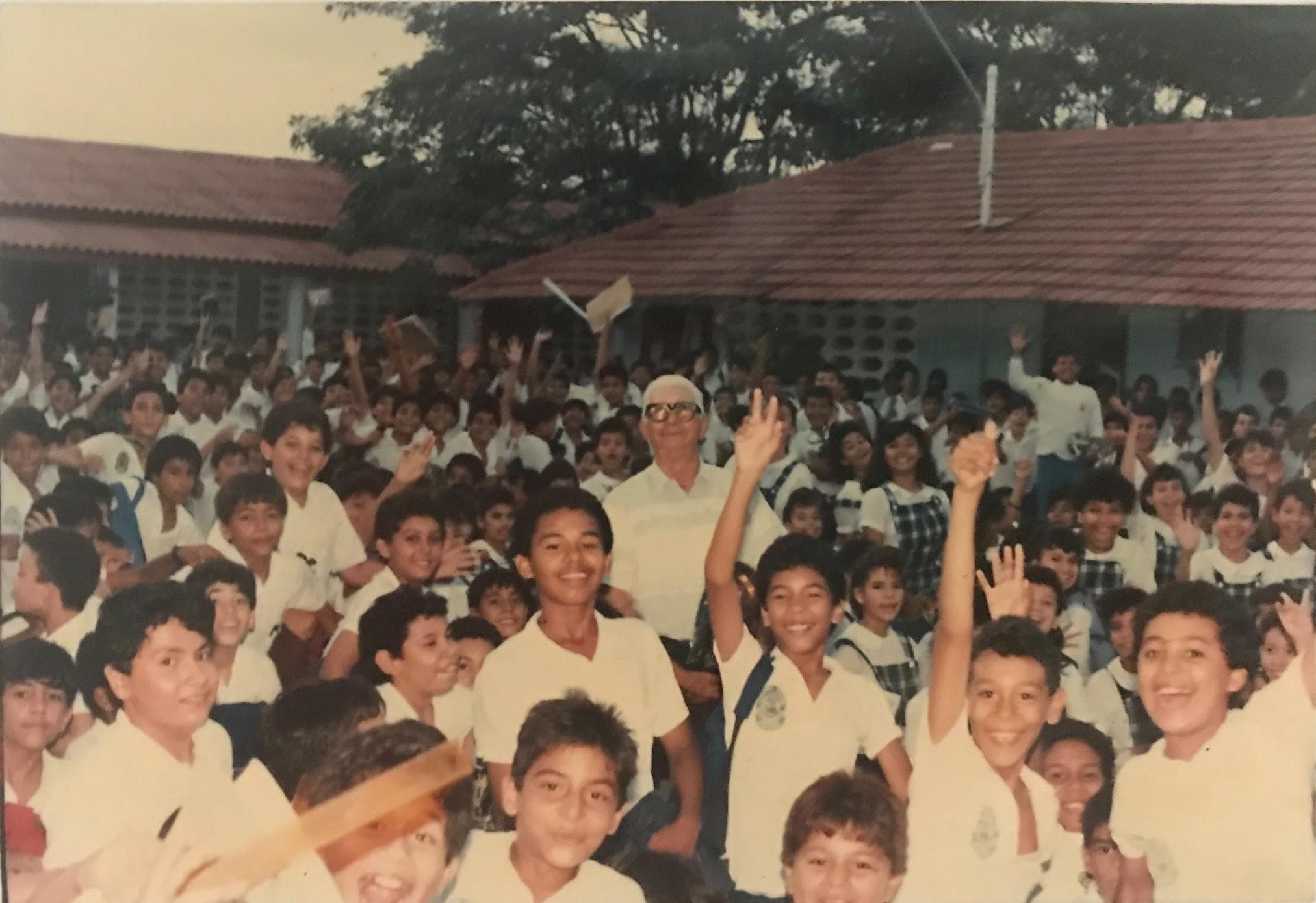 El "Flaco" Roberto Meléndez como docente de educación física en los colegios Colón y Americano de Barranquilla.