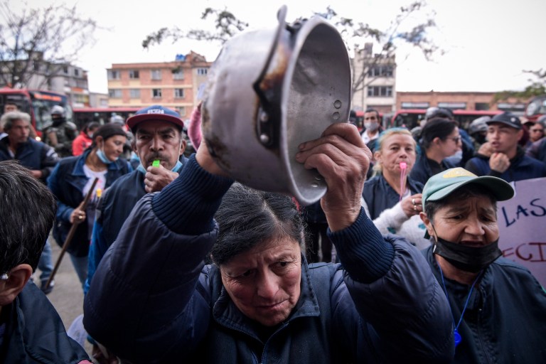 Protesta de Recicladores en Bogotá