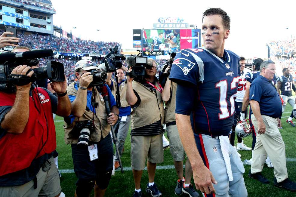 Tom Brady, mariscal de campo de los Patriotas de Nueva Inglaterra. / AFP