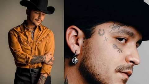 ¡En la cara! Estos son los dos nuevos tatuajes de Christian Nodal. ¿Te gustan?