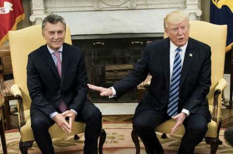 Trump recibió al presidente argentino Macri, "un gran líder", en la Casa Blanca