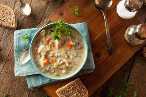 Receta: sopa cremosa de pollo