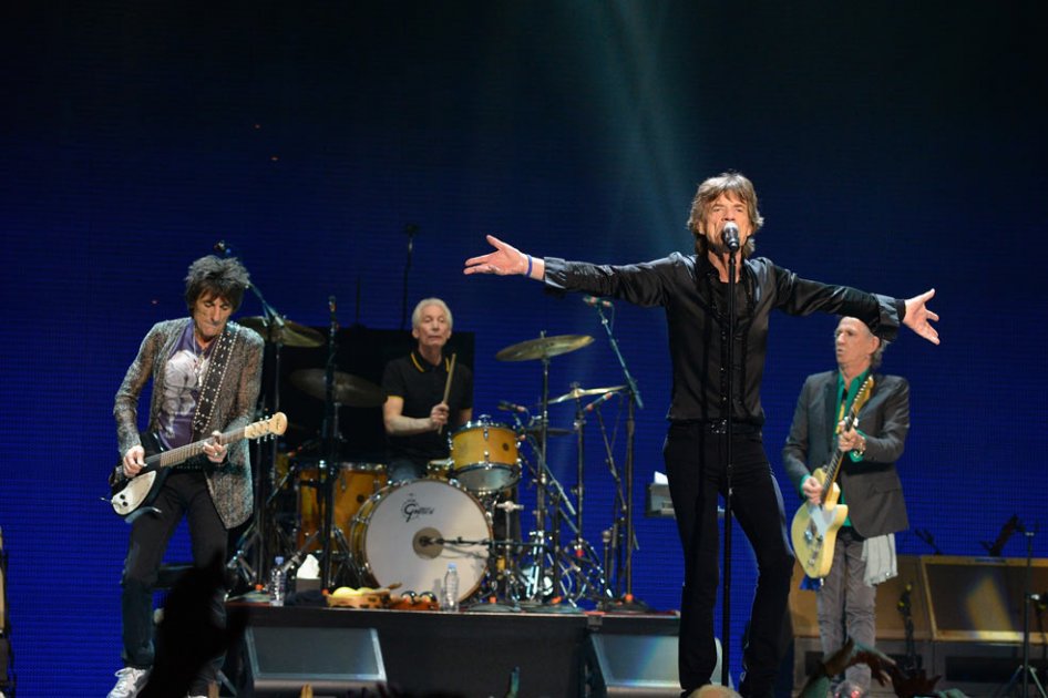 Los Rolling Stones en un concierto de "50 and Counting".